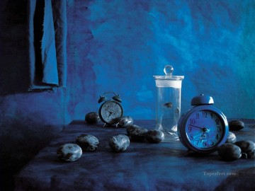 Fotorrealismo Naturaleza muerta Painting - Naturaleza muerta en azul